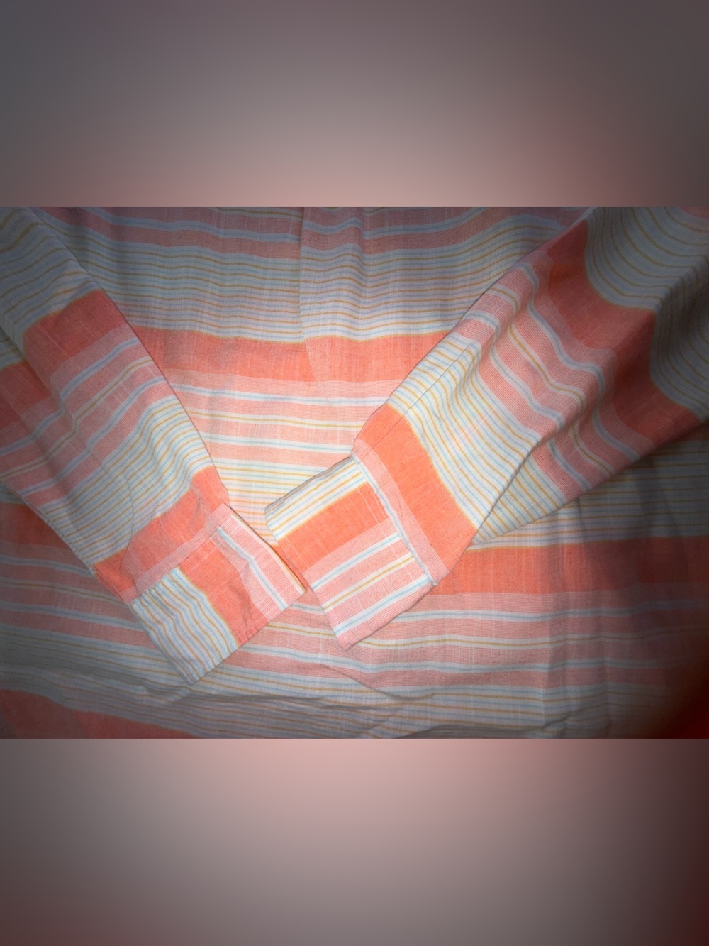 Fresh produce button down Shirt Medium Coral 100% Rayon Coastal Casual - Picture 5 of 12